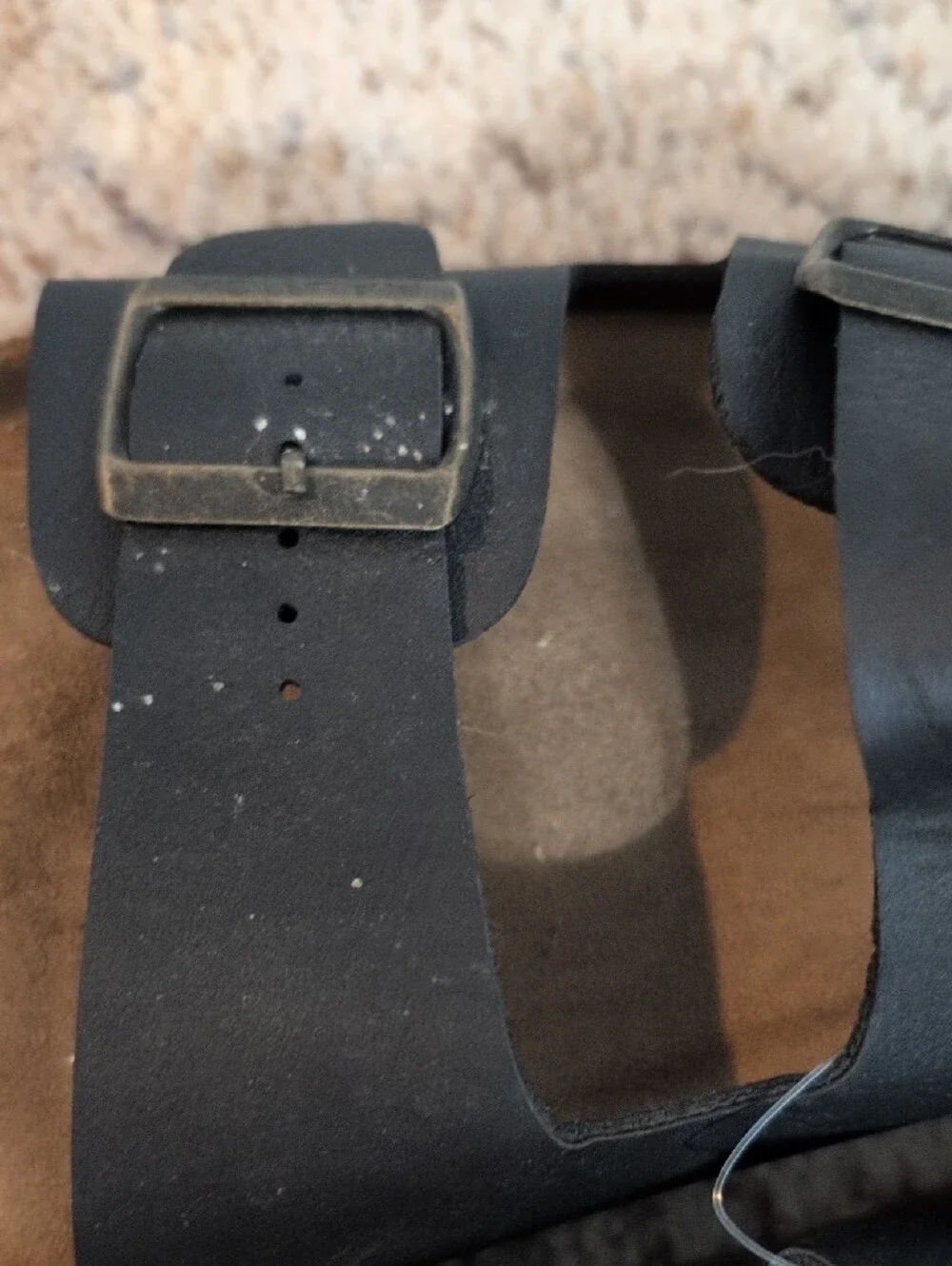Nautica Black Double-Strap Buckle Slide Sandals Size 12